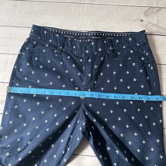 Intro “Love the Fit” Comfort Waist Ankle Pants – Size 6 – Navy with White Print - Picture 5 of 8